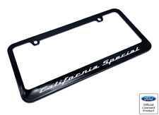 Ford Mustang California Special Black Metal License Plate Frame - Silver Fill picture