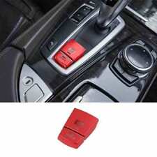 Red Aluminum Console Electronic Handbrake Trim 2PC For BMW X3 F25 X4 F26 2011-17 picture