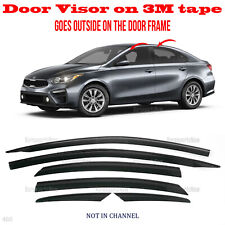 2S Tape Smoke Door Window Vent Visor Deflector OUTSIDE⭐6pcs⭐ Kia Forte 2019-2024 picture