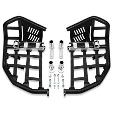 For Yamaha YFZ450 Nerf Bars Pro Peg Heel Guard Black Bars With Black Nets picture