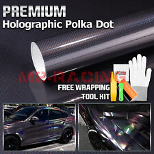 Holographic Prism Laser Flip Black Rainbow Chrome Vinyl Wrap Sticker Decal Film picture