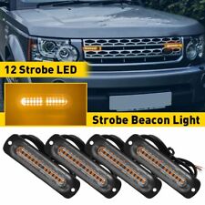 4PCS 12 LED Strobe Light Bar Car Truck Flashing Bright Hazard Beacon Amber US picture