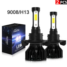 2x H13 9008 6000k LED Headlight Bulbs Hi/Lo Beam 50W for Jeep Wrangler 2007-2021 picture
