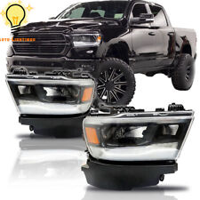 Headlights Headlamps Pair For 2019 2020 2021 2022 2023 Dodge RAM 1500 LED picture