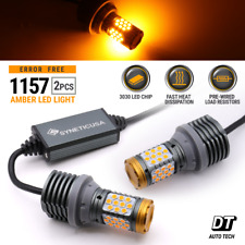 CANBUS Error Free 1157 Amber LED Turn Signal DRL Light Bulbs High Power Yellow picture