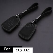 Suede Leather TPU Remote Key Fob Case Cover Shell For Cadillac ATS XTS CTS SRX picture