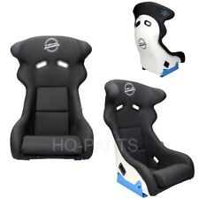 NRG GAMING SIMULATOR FIXED BACK BUCKET RACING SEAT FIBER GLASS LARGE BLACK picture