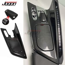3pcs Real Carbon Console Gear Shift Panel Cover Trim For Corvette C8 2020 - 2023 picture