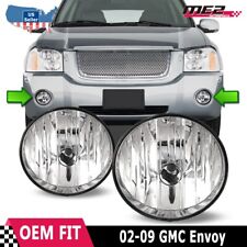Fog Lights For 2002-09 GMC Envoy Factory Clear Bumper Lamp Replacement w/Bulbs picture