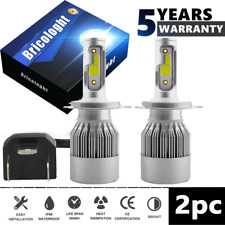 2-SIDE H4 9003 LED Headlight Bulbs Conversion Kit High Low Beam 6500K White picture