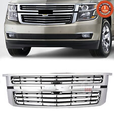 Front Upper Grille Chrome For 2015-2020 Chevy Tahoe/Suburban LTZ Style picture
