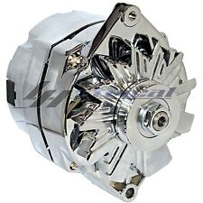 NEW ALTERNATOR CHROME FOR CHEVY OLDSMOBILE PONTIAC BUICK GM HIGH 110AMP 12 clock picture