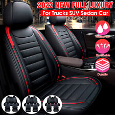 Deluxe PU Leather Car Seat Cover Full Set 5-Seat Front Rear Protector For Toyota picture