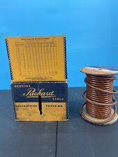 Vintage Packard 7mm 344 Partial 100 ft Spool High Tension Wire Cable Box picture