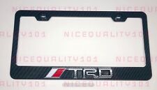 3D TRD Pro Sport 4x4 Carbon Fiber Style License Plate Frame Rust Free picture