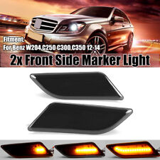 For 12-14 Mercedes Benz W204 C250 C300 C350 C-Class Smoked LED Side Marker Light picture