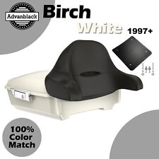 For 97+ Harley/Softail BIRCH WHITE Rushmore Chopped Tour Pak Pack Wrap Around picture
