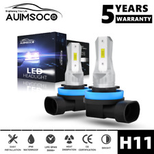 AUIMSOCO H11 LED Headlight Kit Low Beam Bulbs Super Bright White 6000K Fanless picture