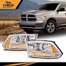 Chrome Projector Headlights w/ LED DRL Fit For 2013-18 Dodge Ram 1500 2500 3500 picture