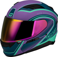 Gmax FF-98 Aftershock Purple Blue Full Face Motorcycle Helmet picture