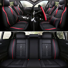 Universal Breathable Car Seat Cover For 5 Seat Leather Fabric Interior Cushion  picture