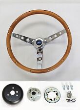 Ford F100 F250 F350 1961-1964 Grant Wood Steering Wheel Chrome Spokes 15
