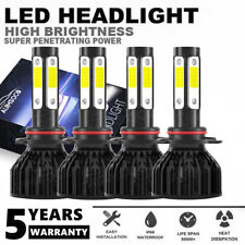 For GMC Sierra 1500 99-06 9005 9006 LED Headlights Kit Combo Bulbs 6000K 4-Sides picture