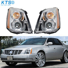 Headlight For 2008-2011 Cadillac DTS HID/Xenon Projector Chrome Right+Left Side picture