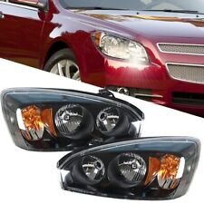 For 2004-2008 Chevy Malibu Housing Replacement Headlights Pair Left Right Black picture