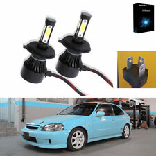 2X 4side H4 LED Headlight Bulbs Kit 6000K For 99-2000 Honda Civic EK9 Hi/Lo Beam picture
