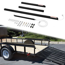 2 Sided Tailgate Utility Trailer Gate & Ramp Lift Assist System 350lbs picture