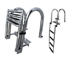 Pactrade Marine Boat SS304 Telescoping 4 Step Inboard Swimming Pool Dock Ladder  picture