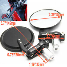 Black ALUMINUM Motorcycle SIDE MIRRORS for 7/8
