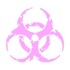 Biohazard Decal - Distressed Biohazard Sticker - Select Color and Size picture