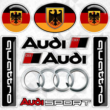 For Audi Sport Racing Car Logo Sticker Vinyl 3D Decal Stripes Logo Decor Quattro picture