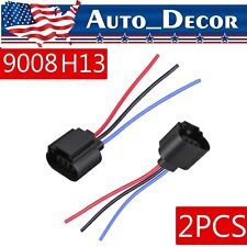 Two Harness Head Light Bulb Socket Connector Plug wire Pigtail Female P 9008 H13 picture