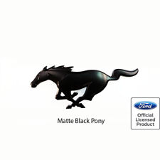 Fits 2015-23 Mustang Pony Front Emblem Matte Black Genuine Ford Licensed OEM picture