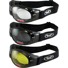 3 Pair Eliminator Biker Riding Goggles Shatterproof Anti Fog Lens Clear Smoke YL picture