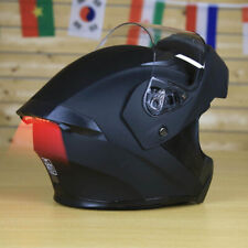 New LED Light Helmet Flip Up Full Face Dual Visor Racing DOT Motorcycle Helmets picture
