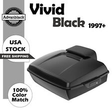 Advan Vivid Black Rushmore Chopped Tour Pak Pack For 97+ Harley Touring/Softail picture