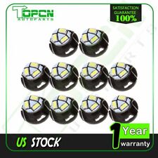 10X White T5/T4.7 Neo Wedge 3-SMD LED 12V 12MM Dashboard HVAC Climate Light Bulb picture