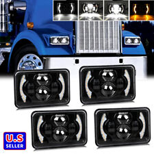 DOT Approved 4x6'' LED Headlights DRL For Kenworth KW T800 T400 T600 W900B W900L picture