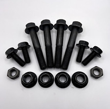 Fits Jeep Wrangler JK 07-18 Shock Bolts Complete Kit Front and Rear 10.9 Black picture