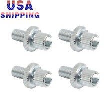 4pc 8mm Chrome Brake Clutch Cable Adjuster Nut Bolts For Honda C70 CB100 CB125S picture