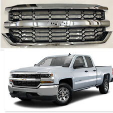 Front Upper Grille Fits for 2016-2019 Chevy Silverado 1500 CHROME 84602489 NEW picture
