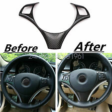 Carbon Fiber Steering Wheel Trim Cover For 2005-2012 BMW 3 Series E90 E92 E93 picture