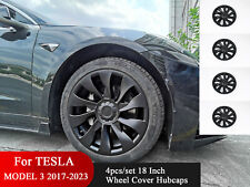 4pcs Wheel Cover Hubcaps for Tesla Model 3 18 Inch Hub Cap Rim Protector 17-2023 picture