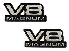 2pcs V8 Emblems Fender Door Stickers 1500 Van for 94-01 Magnum Chrome Black picture