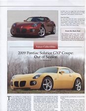 2009 PONTIAC SOLSTICE GXP COUPE 3 page REVIEW picture