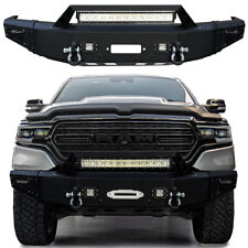 For 2019-2022 Ram 1500 Heavy Steel Front Bumper with 4xLED Lights & D-Rings picture